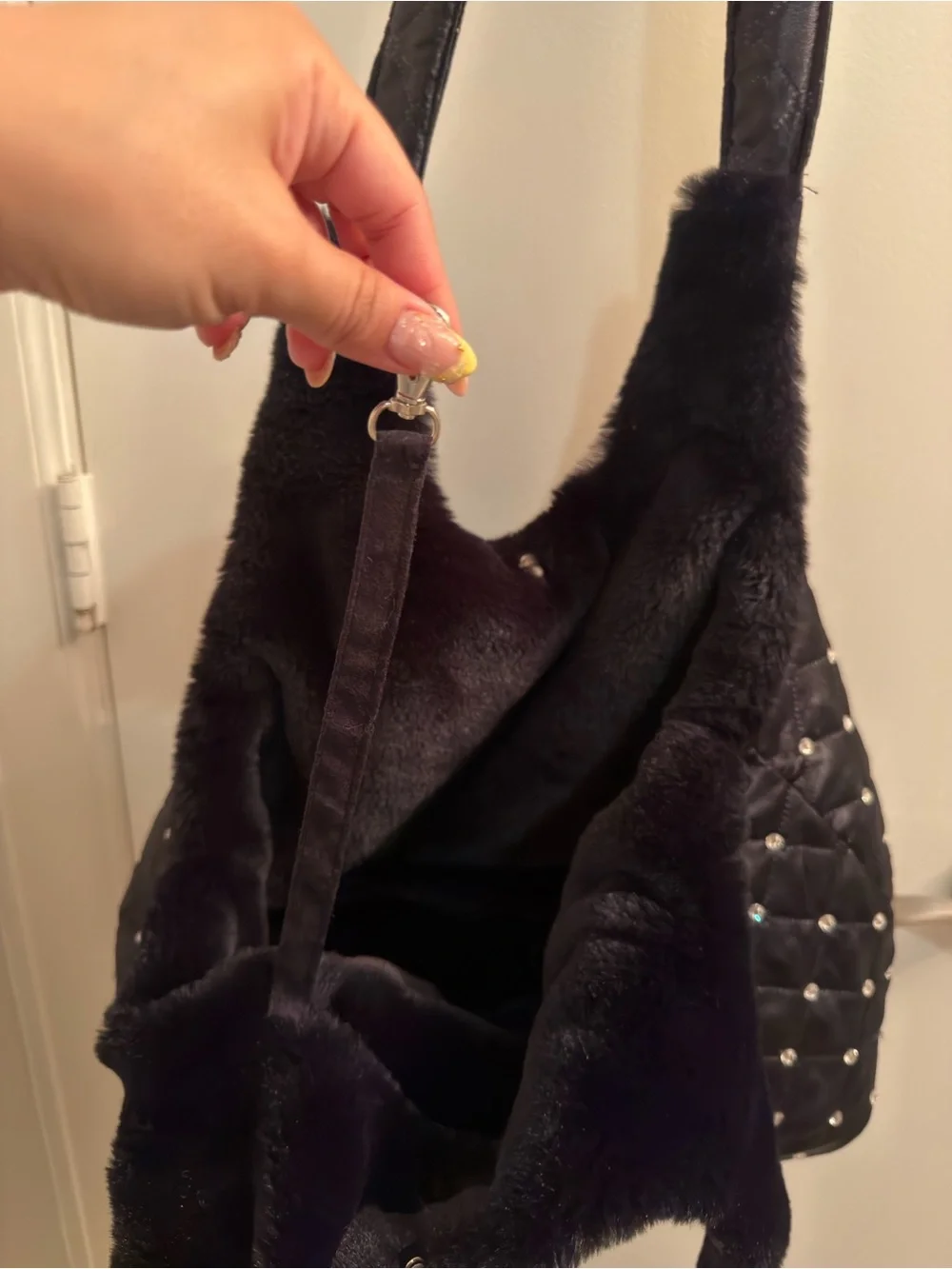 Hello Doggie Glamour Baby Dog Cartier Bag black caviar with Crystals